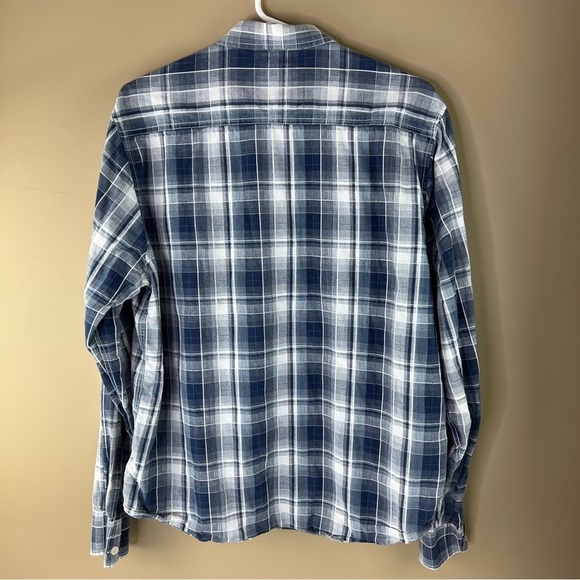 Men's Eighty Eight Blue Plaid  Western Button Down Shirt - Picture 3 of 9